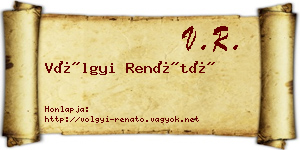 Völgyi Renátó névjegykártya