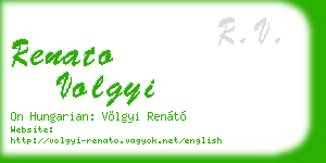 renato volgyi business card